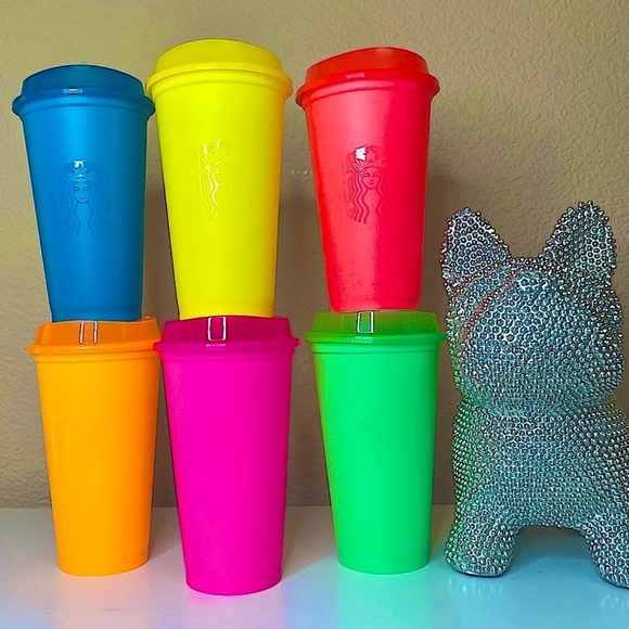 ❌LAST ONE❌ NEW✨Starbucks colors Reusable Cups in Box 💗💜💛💙💚🧡 - Picture 9 of 9